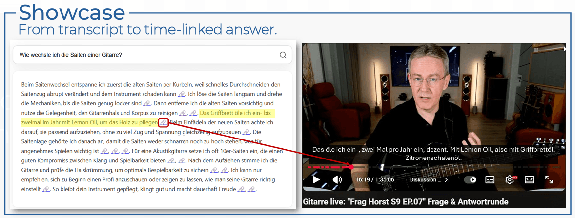 VIP Guitar AI Search: Über 1.000 Stunden Gitarrenwissen zugänglich machen